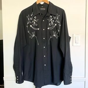Vintage Sheplers embroidered western shirt